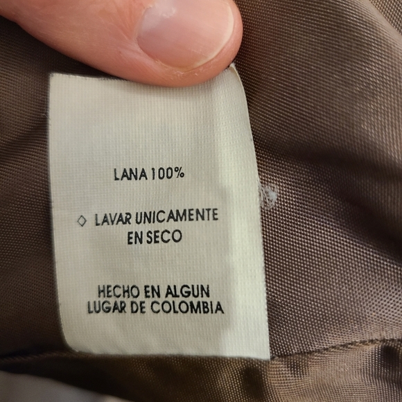 Armi Jeans 100% Wool Zip-Up Jacket - Brown - Size L - Picture 3 of 8